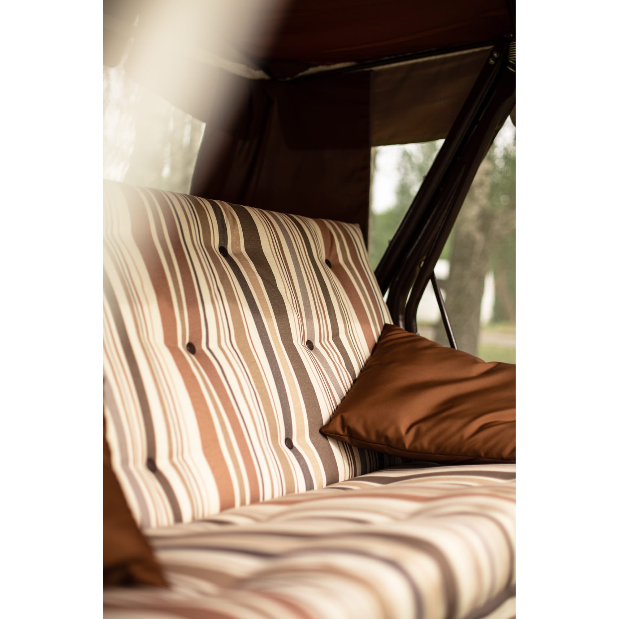 82120200 Качели садовые Саванна 4-х местные (до 320 кг) коричневый/бежевый Santreyd  - Вид №4