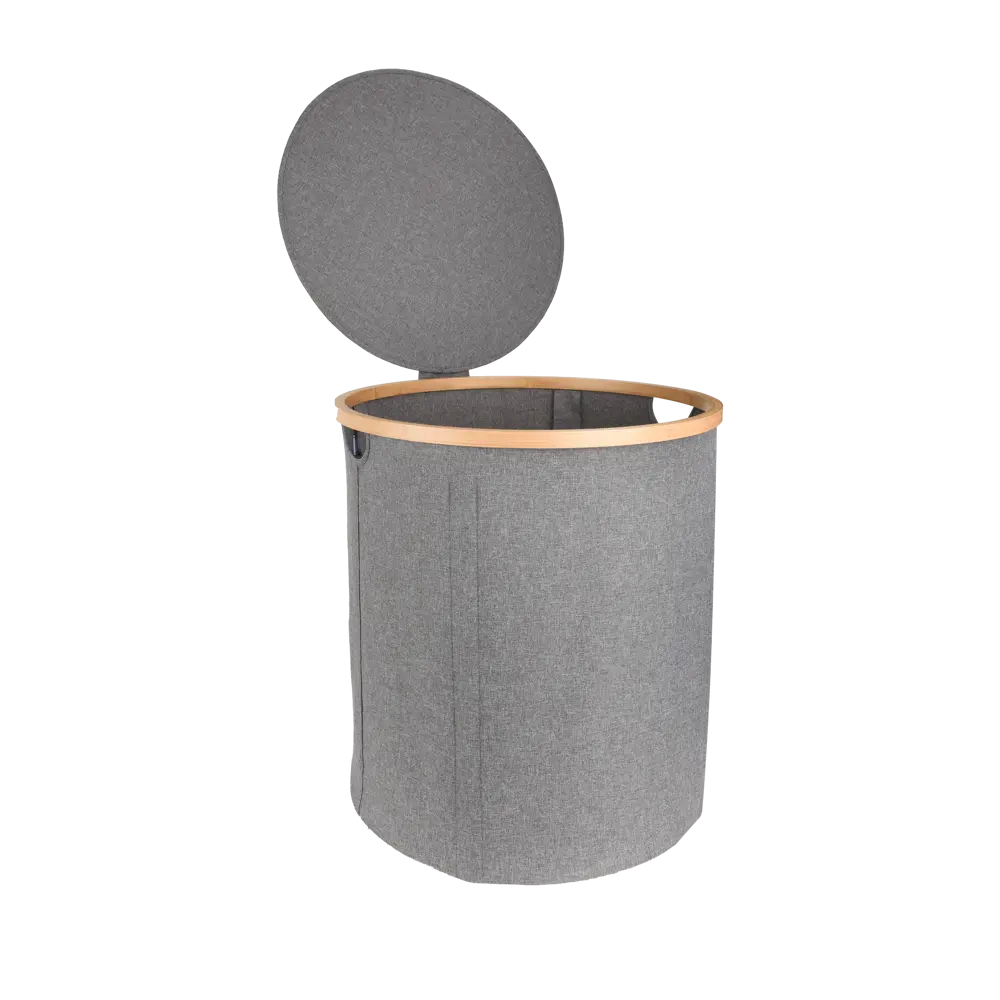 Корзина для белья Sensea Scandi круглая цвет серый 82907854 STLM-2162817 Laundry - Вид №1