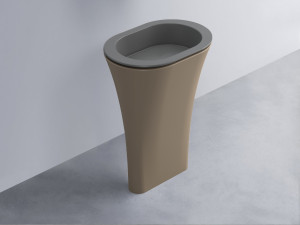 AMLA65-CM+AMPILO-CM+AMCOLO-AN Раковина Amedeo Ovale отдельностоящая cielo Enjoy + Amedeo