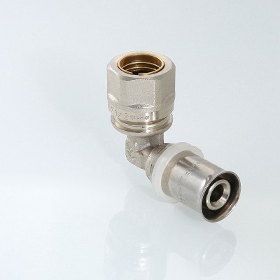 VTm.253.I.001615 Пресс-фитинг –  угольник с переходом на обжимное соединение Valtec 16 x 15 мм  - Вид №1