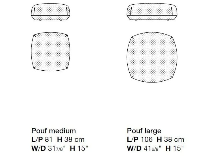 Ткань пуф Kristalia Brioni ARCH-00124457 - Вид №7