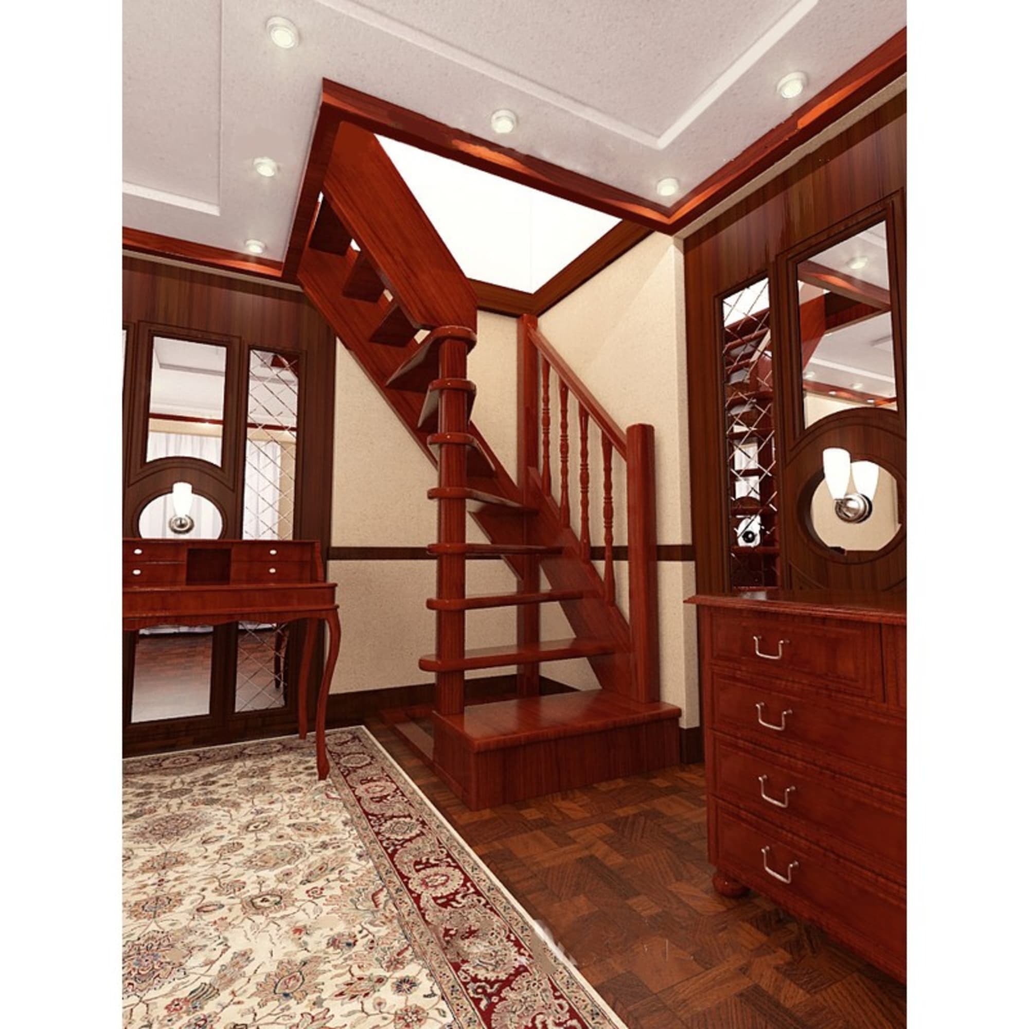 Лестница поворотная ЛЕСЕНКА ЛЕС-91 90° для мансарды и второго этажа 16275341 STLM-0006762 - Вид №2