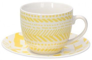 Чайная пара для капучино Iris Alicia 200 мл желтый