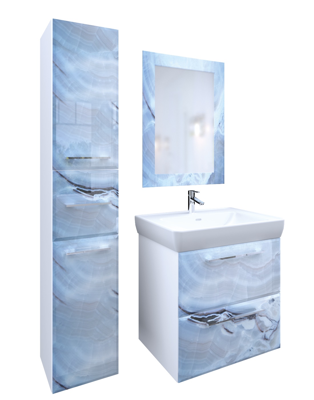 У72764 Тумба Visbaden 70П 2в.я. Blue marble 1 Marka Visbaden 