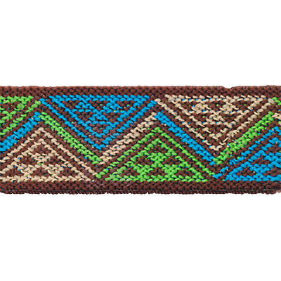 16с3893 Лента эластичная 25 мм ± 1 мм (р. 9310 ) №000181 коричневый/бежевый/салатовый/бирюзовый Santreyd 