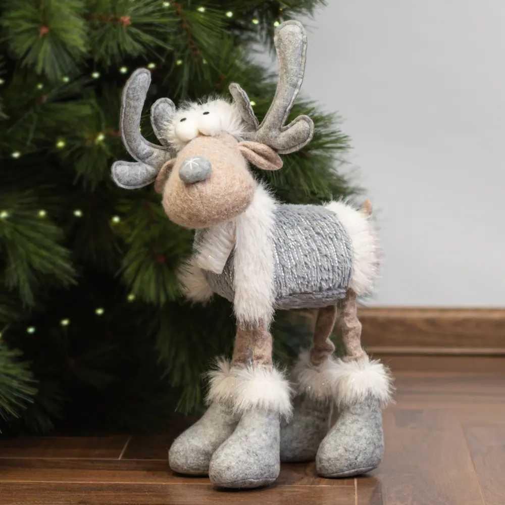 89368895 Декоративная фигура Олень на 4 ногах 40 см серебристая STLM-1548869 Santreyd  - Вид №5