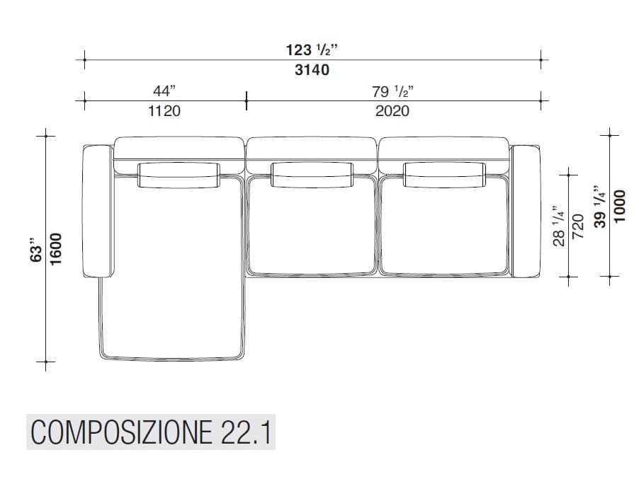 Модульный тканевый диван Lema двор ARCH-00115540 - Вид №29