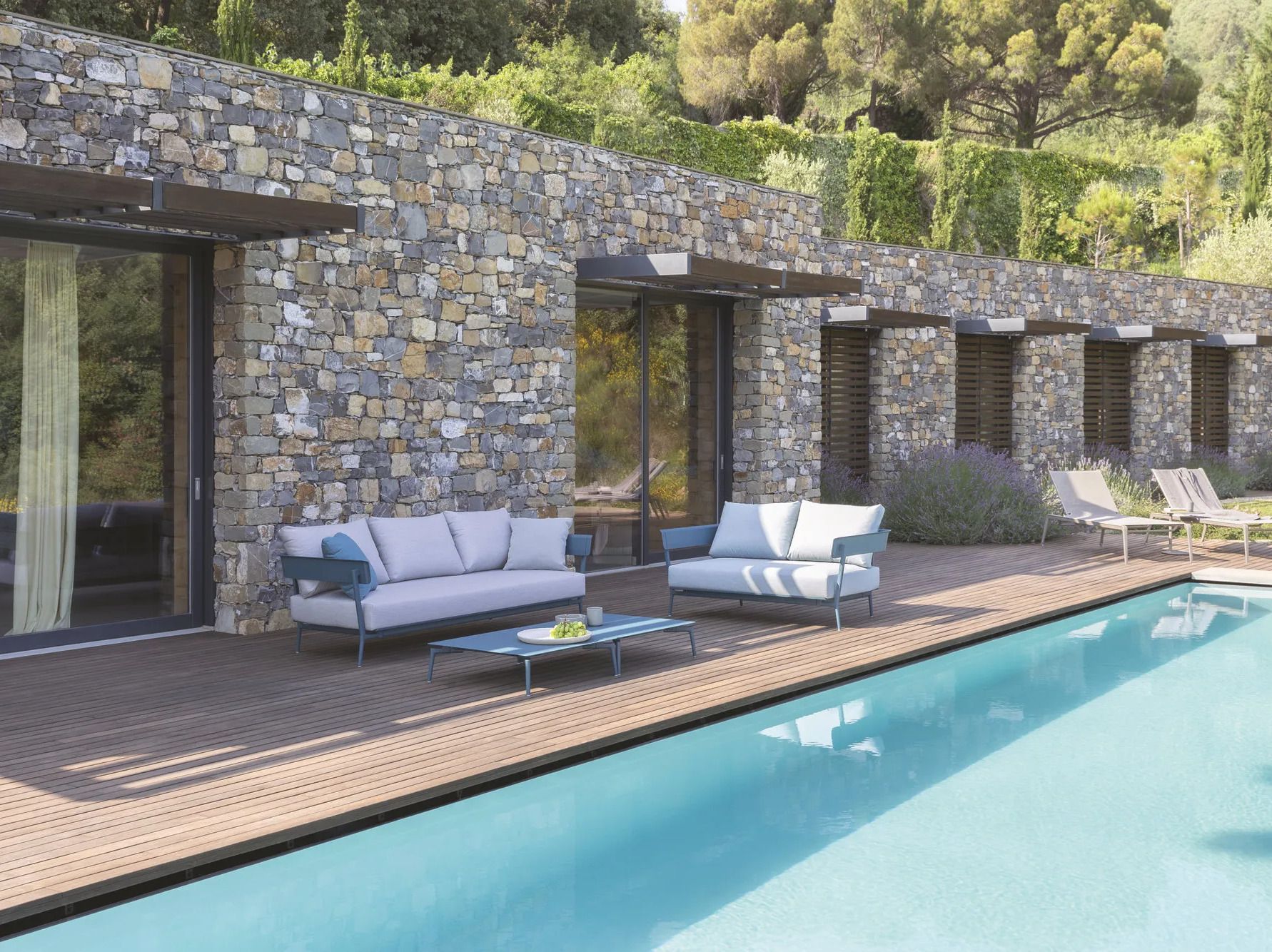 3-местный тканевый садовый диван с подлокотниками FAST Aikana ARCH-00028150 - Вид №6