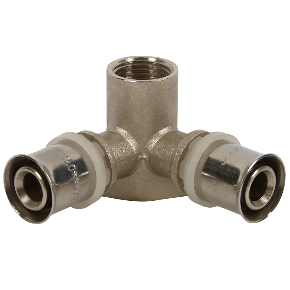 Тройник комбинированный Valtec 20x1/2"x20 мм ВР никелированная латунь VTM.234.N.200420 15647325 STLM-2131663 