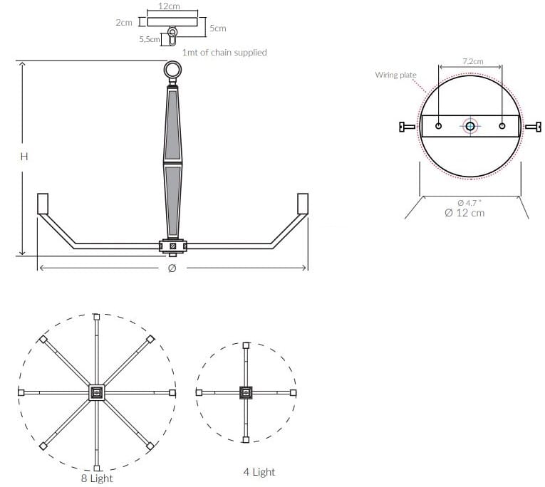 Металлическая люстра Abrissi Piramide ARCH-00149464 - Вид №10