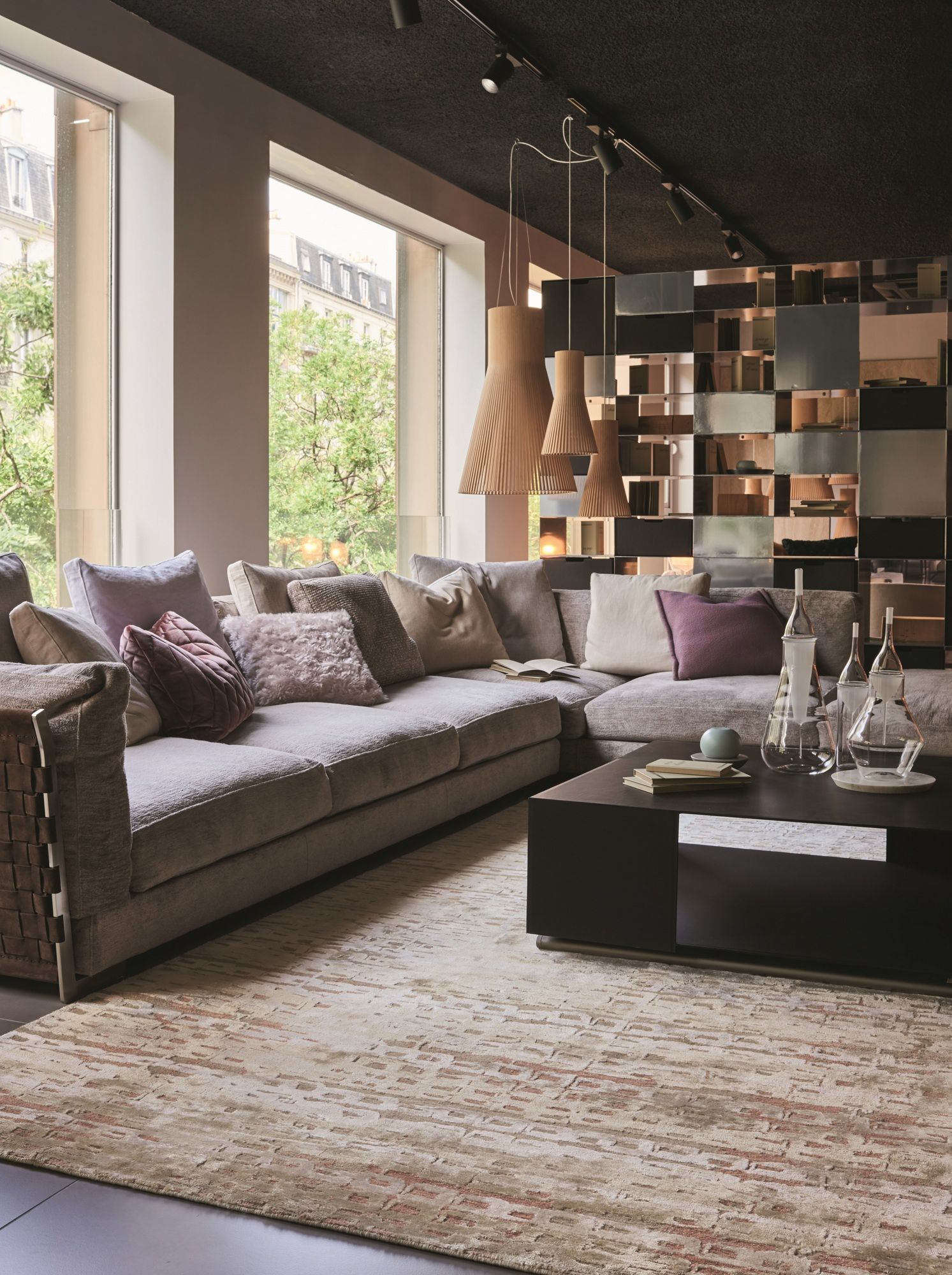 Ковер ручной работы с прямоугольным рисунком Toulemonde Bochart Exclusiv ARCH-00125517 - Вид №1