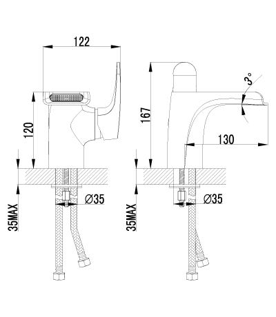 LM4346C Смеситель Shift для раковины LEMARK SHIFT - Вид №1