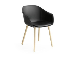 Кожаный мягкий стул с подлокотниками