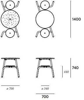 Extremis Стол для общественных мест со встроенными стульями sun-id-1443859 - Вид №7