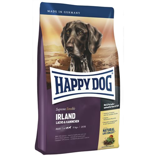 УТ0005520 Корм для собак Ирландия на основе лосося и кролика сух. 12,5кг HAPPY DOG 
