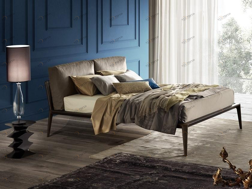 OLIVIERI Двуспальная кровать со съемным покрытием с мягким изголовьем sun-id-1362406