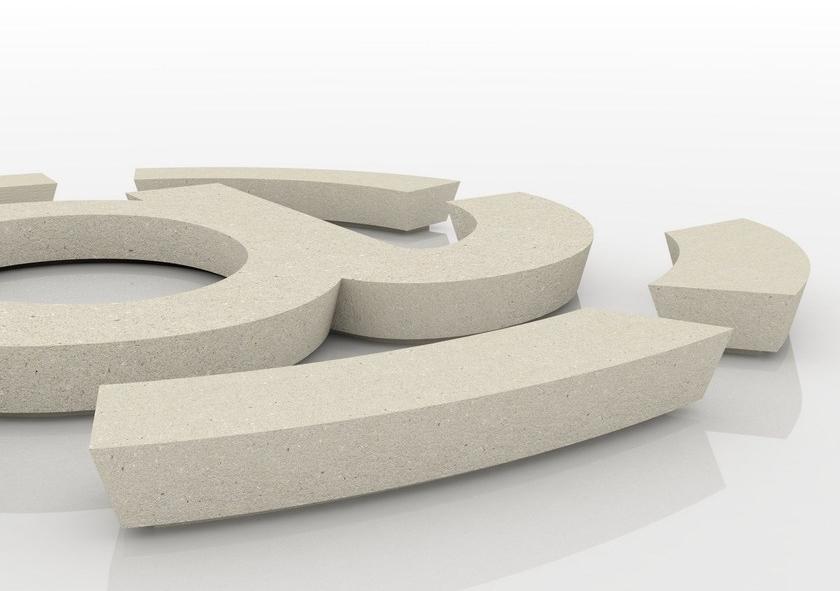 Manufatti Viscio Модульная скамья из реконструированного камня без спинки sun-id-1435263 - Вид №2