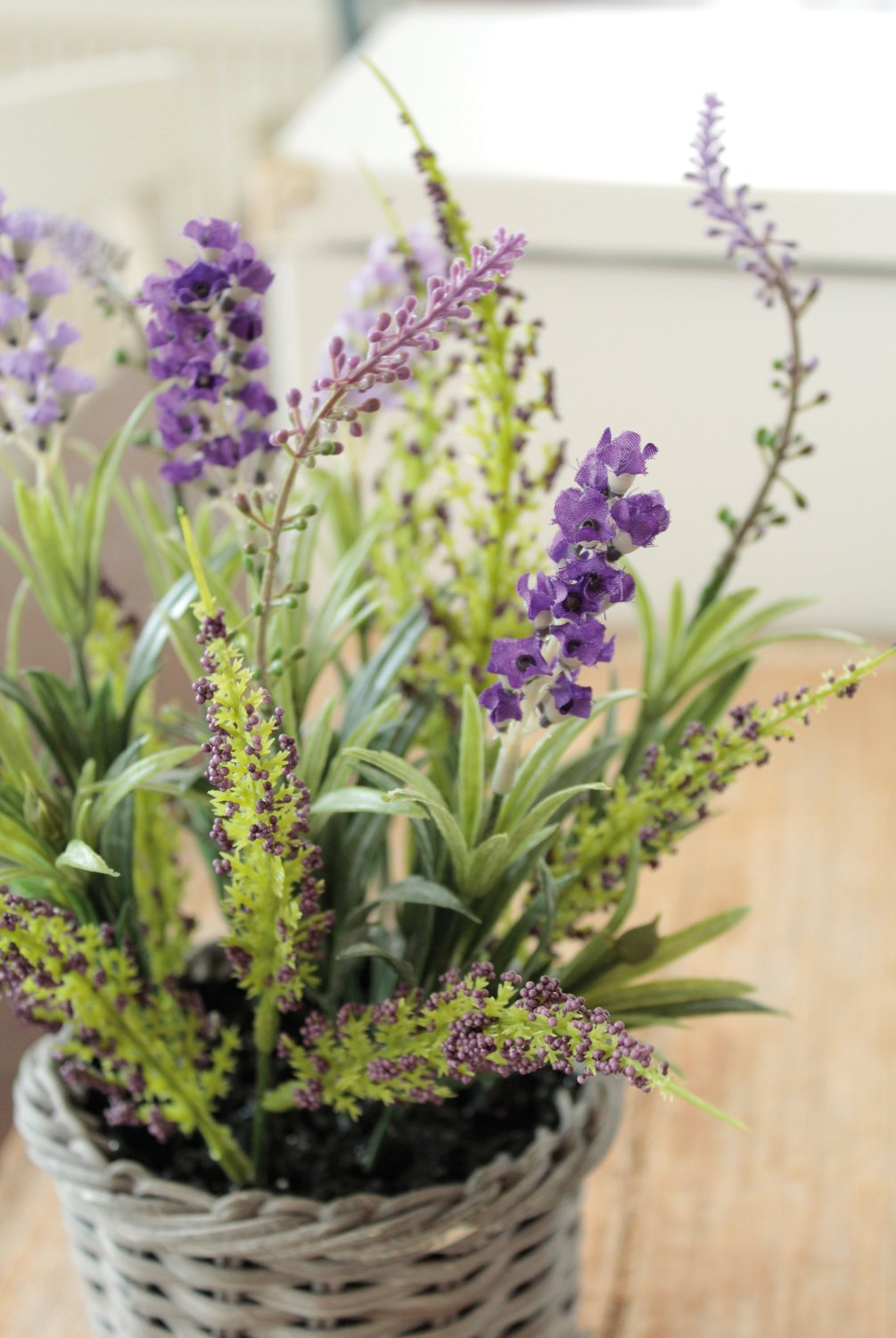 2919 222 a3 Искусственная лаванда в корзине, 30 см, темно-фиолетовый H-andreas  - Вид №4