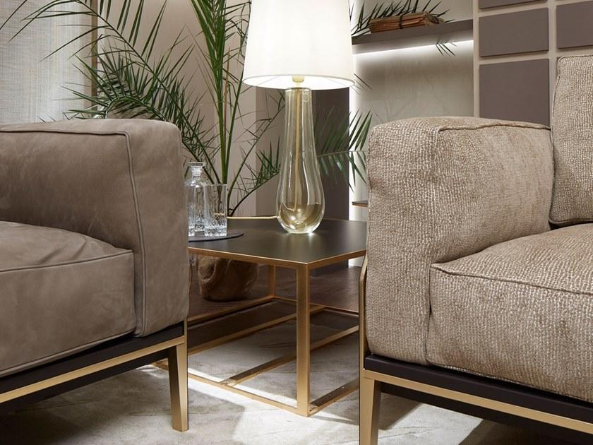 Paolo Castelli Квадратный журнальный столик из сатинированного стекла и металла sun-id-1368820 - Вид №3