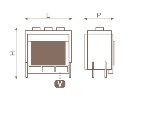Вставка для газового камина ITALKERO FIRENZE ARCH-00048060 - Вид №3