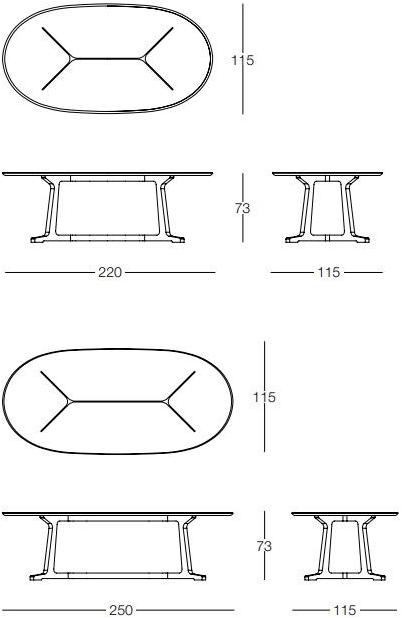 Frigerio Salotti Овальный стол из керамогранита Arja sun-id-1371140 - Вид №2