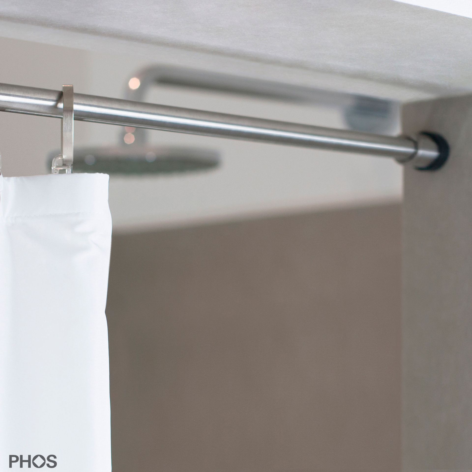 TKS20-2-S Зажим для занавесок для душа, 100 - 160 см. сделано, чтобы измерить. PHOS  - Вид №1