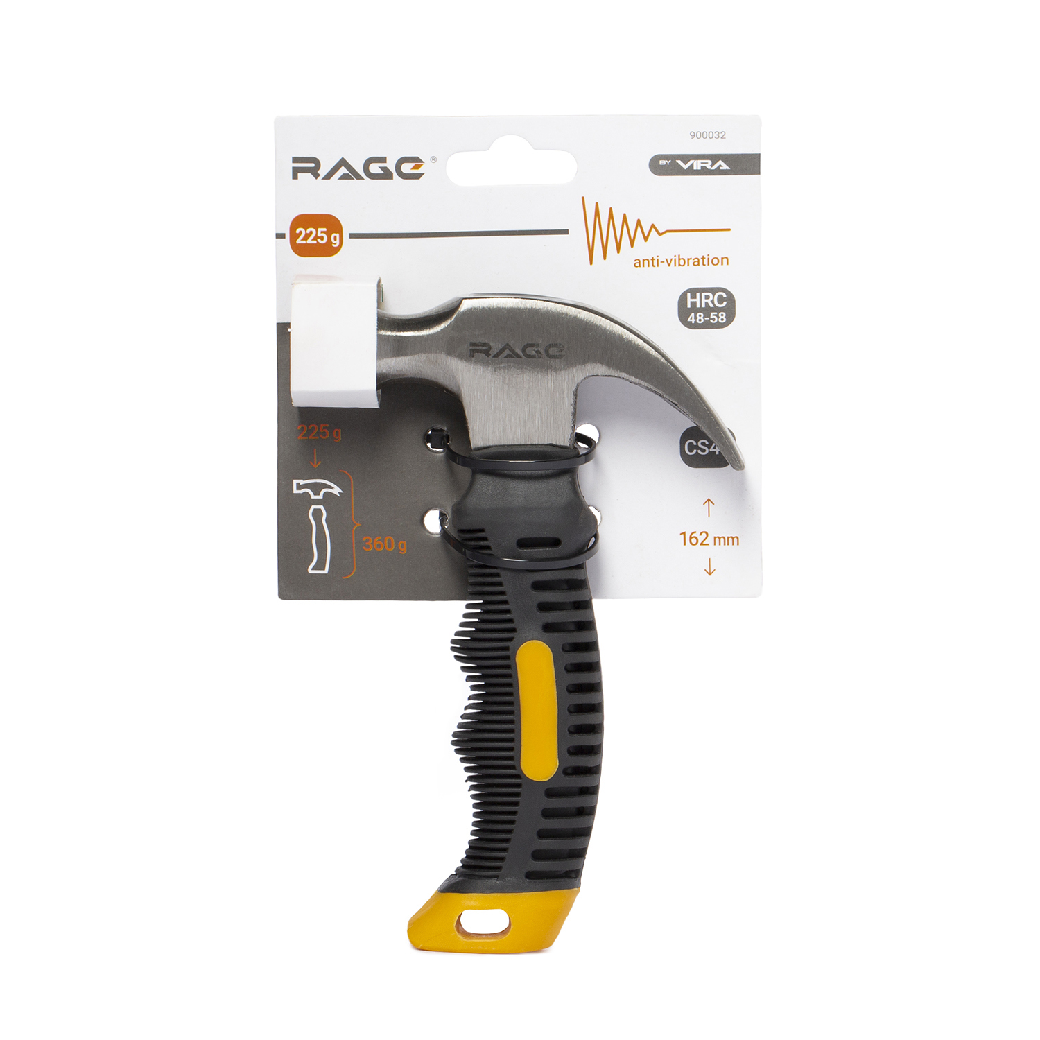 Молоток столярный VIRA Rage с каучуковой рукояткой 225 г 84062213 STLM-0046527 - Вид №2