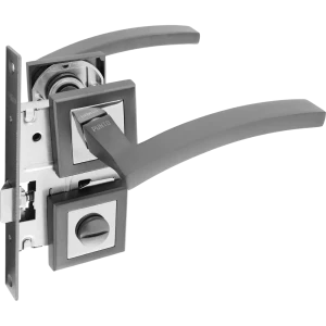 Дверные ручки Punto Navy с запиранием комплект цвет графит/хром