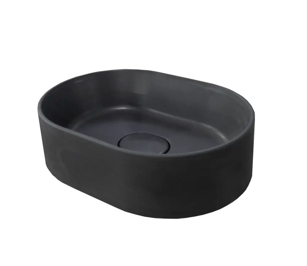 Santreyd Oval SM — накладная раковина из литьевого мрамора в графитовом цвете 86238963