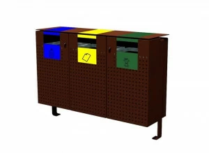 Euroform W Урна металлическая с пепельницей для раздельного сбора мусора  293