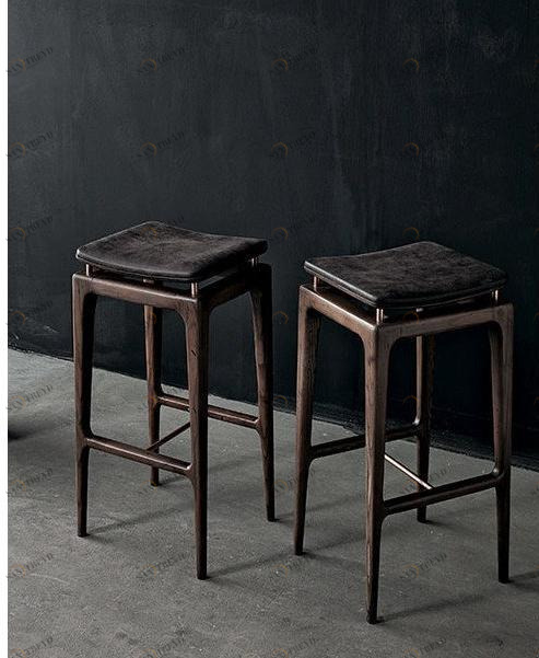 Shake Табурет кухонный из дерева, обитый, с подставкой для ног sun-id-1415493