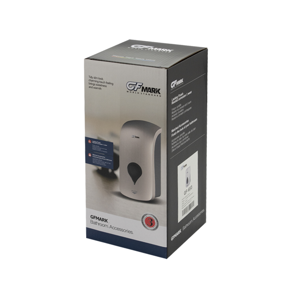 GFmark - Дозатор для ДЕЗИНФЕКЦИИ, пластик АБС, БЕЛЫЙ, большой, с глазком - капля, 1000 мл, код: 653  - Вид №5