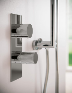 2 отверстия утопленный латунный смеситель для душа с пластиной