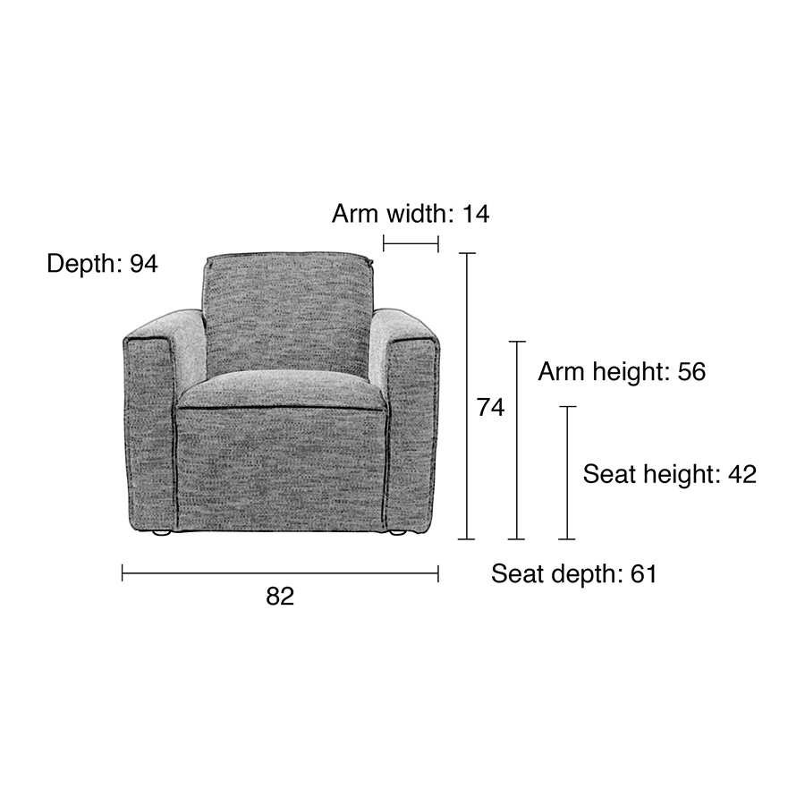 Кресло Bor, угольно-серое Zuiver 3200123 - Вид №7