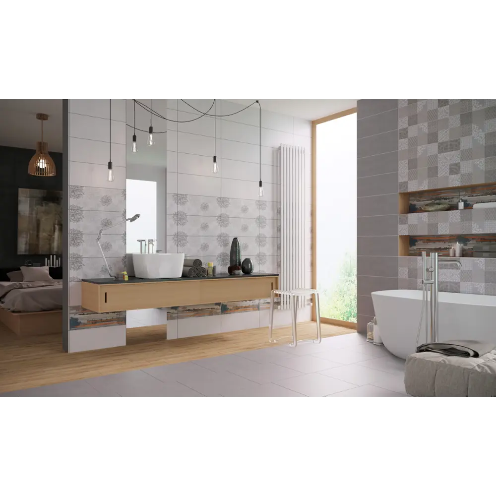 Плитка настенная Osaka 20x50 см 1.3 м² цвет серый 82497523 STLM-2027032 Golden Tile - Вид №4