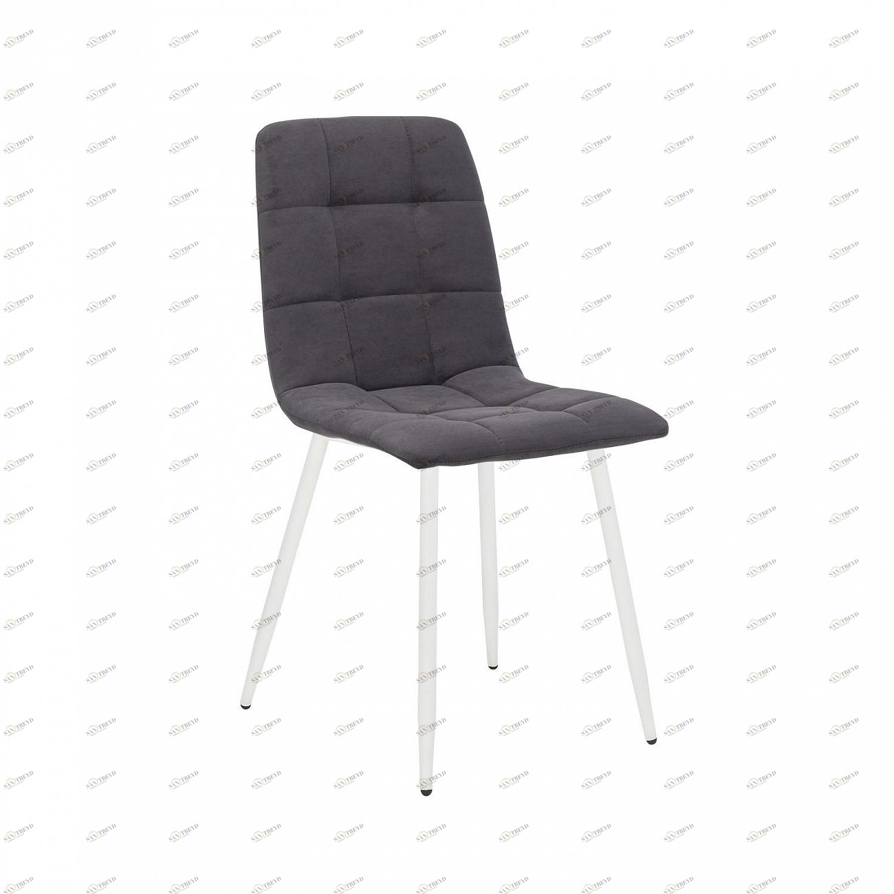 Стул мягкий с металлическими ножками черный Leset "Скай" Ultra Grafit IMPEX  00-3967267 Белый;черный 