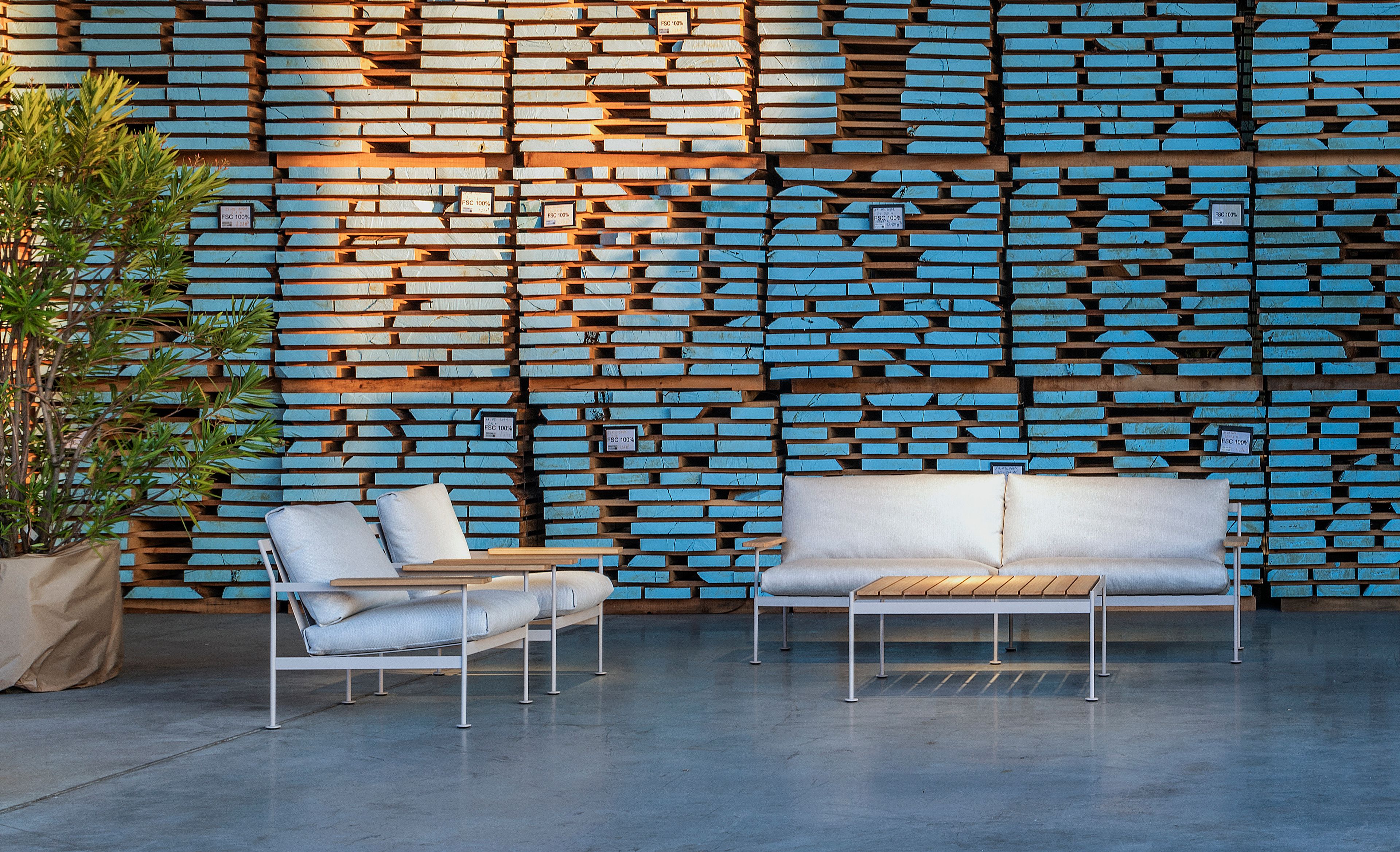 3-местный тканевый съемный садовый диван prostoria Jugo ARCH-00087667 - Вид №3