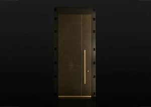 Ercole Бронированная входная дверь из керамогранита и латуни