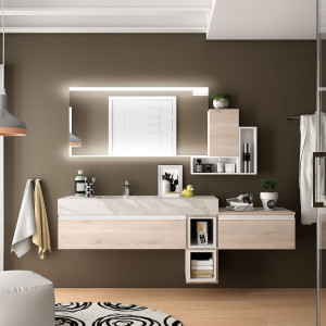 25426 SALGAR COMPAKT 46 от 600 до 800 мм с 1 встроенной мойкой БЕЛЫЙ МРАМОР