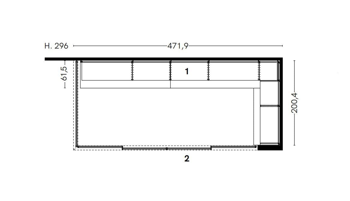 Модульная гардеробная со встроенным освещением Zalf Flexy ARCH-00096300 - Вид №2