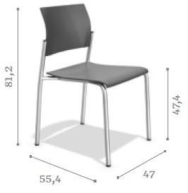 Casala Штабелируемый пластиковый стул для залов ожидания Cooper 2118/00 - Вид №4