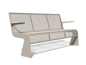 Скамья из нержавеющей стали с подлокотниками