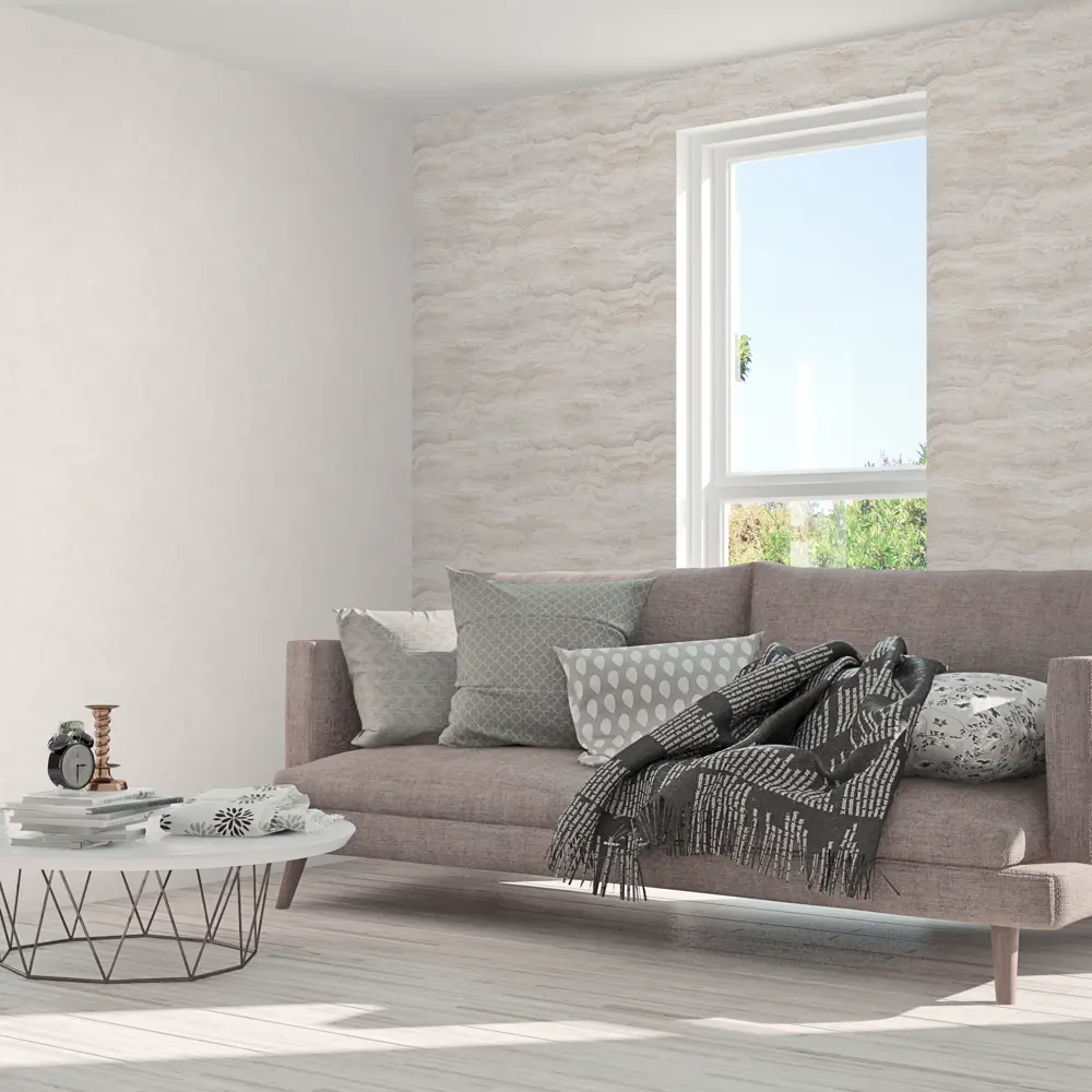 Обои флизелиновые Victoria Stenova Travertino бежевые 1.06 м 989402 86759608 STLM-2091629 - Вид №3