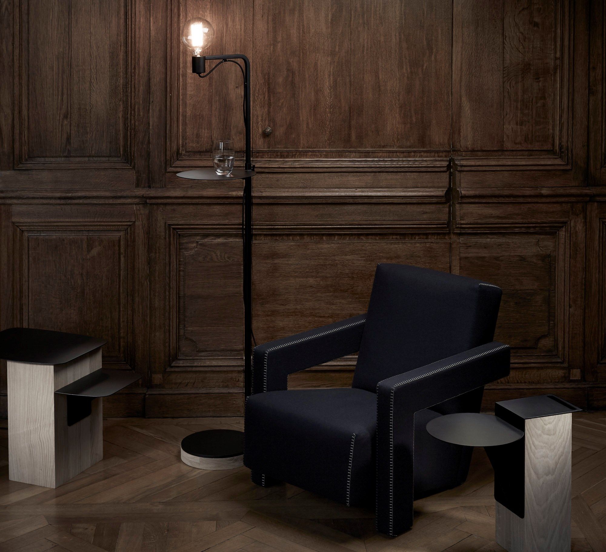 Металлическая регулируемая высота торшер с диммером RADAR INTERIOR Grafit ARCH-00130111 - Вид №3