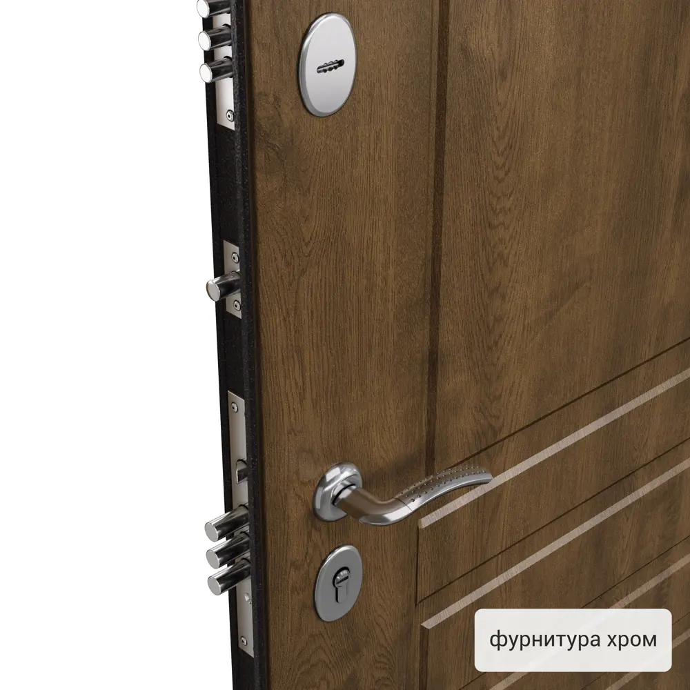 Дверь входная металлическая Страйд Летиция 950 мм правая цвет орех TOREX STLM-2133799 - Вид №2