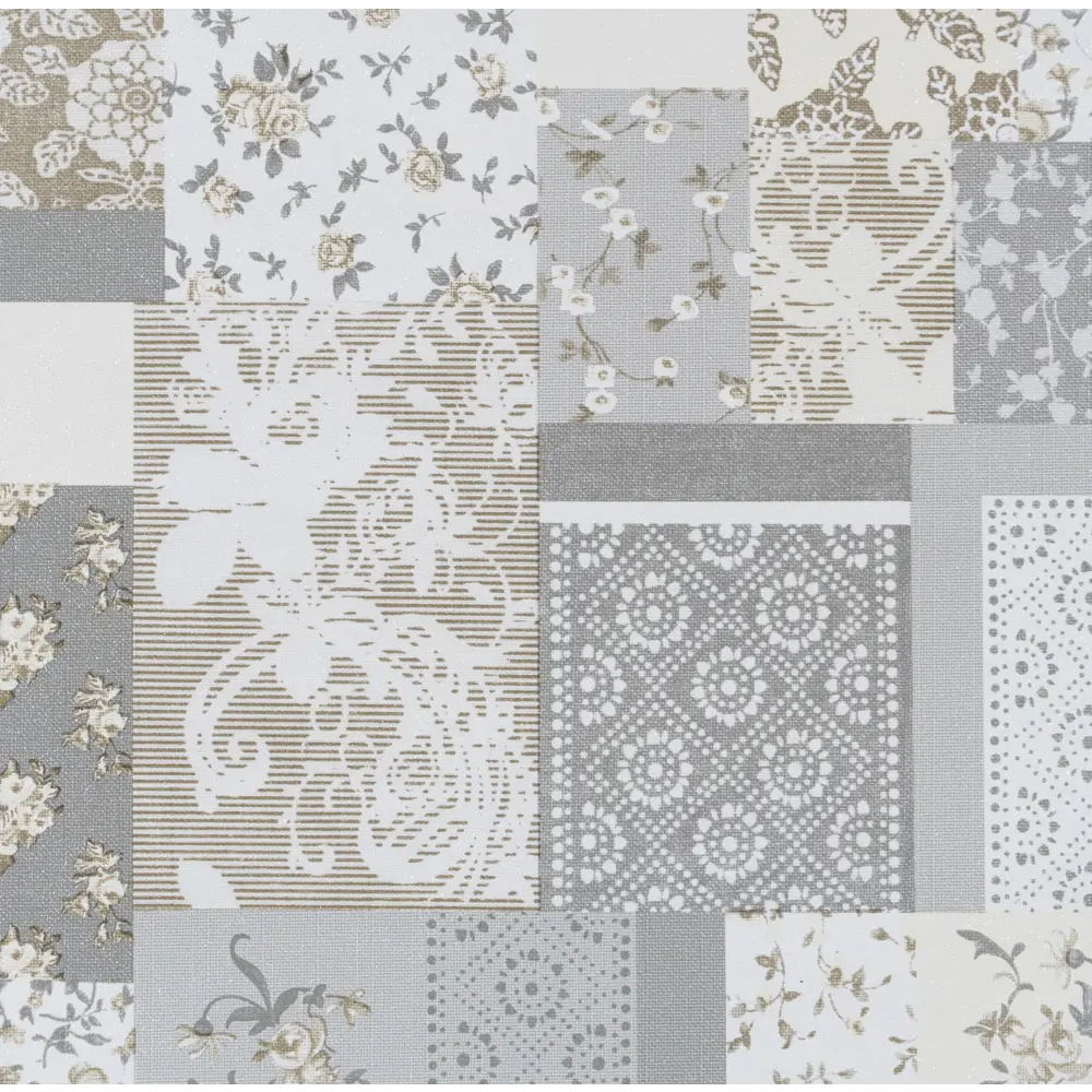 Скатерть Пэчворк 444-1 квадратная 137x160 см цвет бежевый Santreyd OXFORD STLM-2141690 - Вид №2