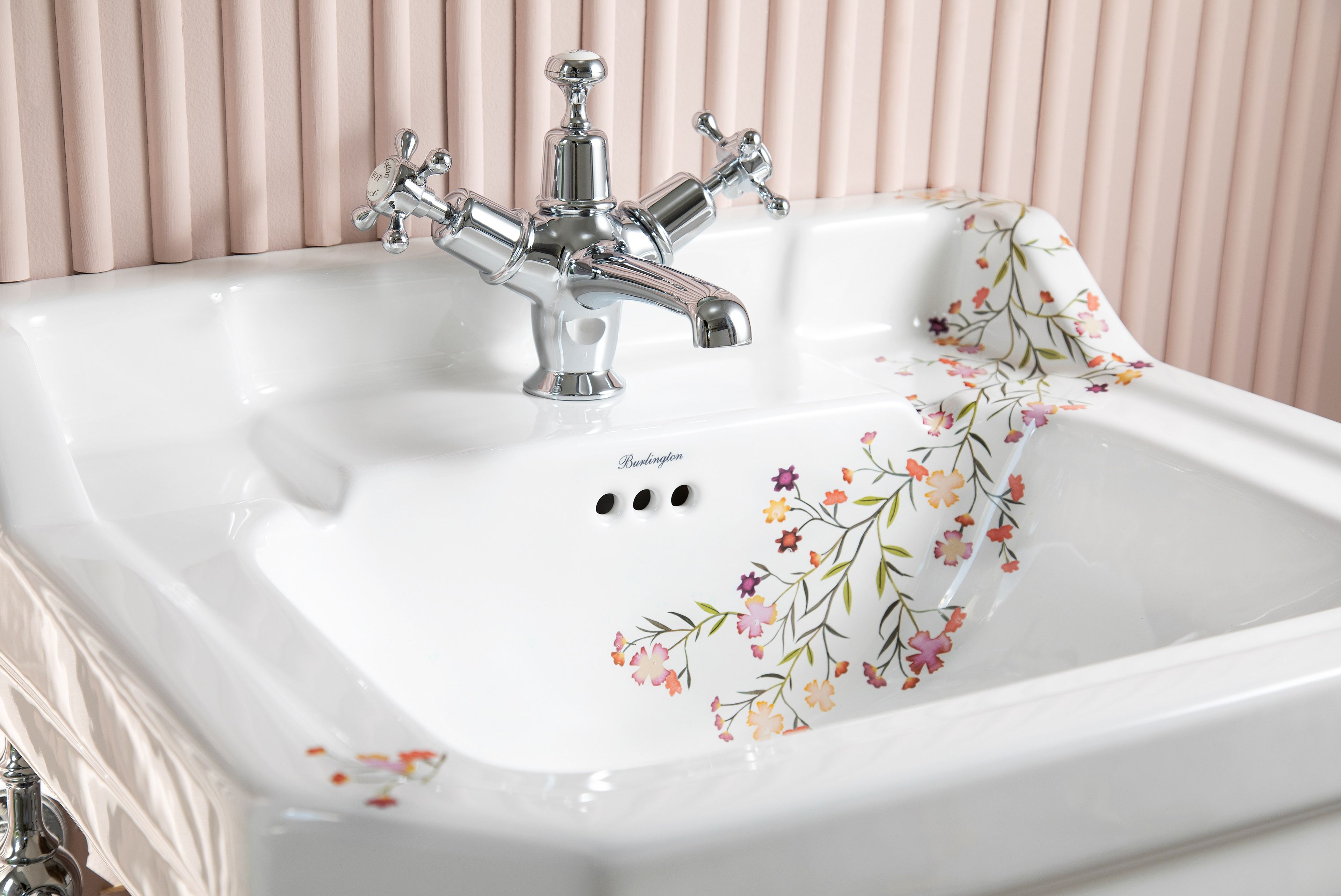 Прямоугольный умывальник из стекла на колонне Burlington На заказ ARCH-00147472 - Вид №3