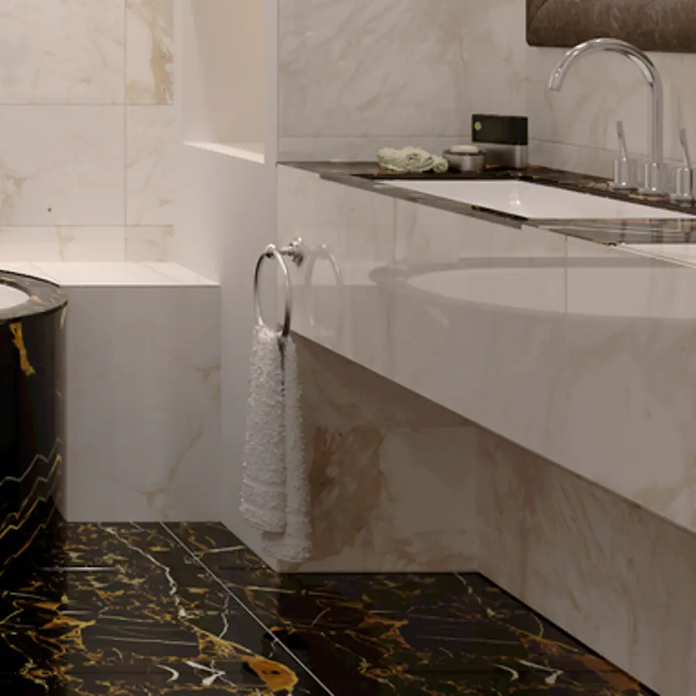 Керамогранит Golden Tile Saint Laurent 60.7x60.7 см 1.105 м² цвет чёрный 82754016 STLM-2189826