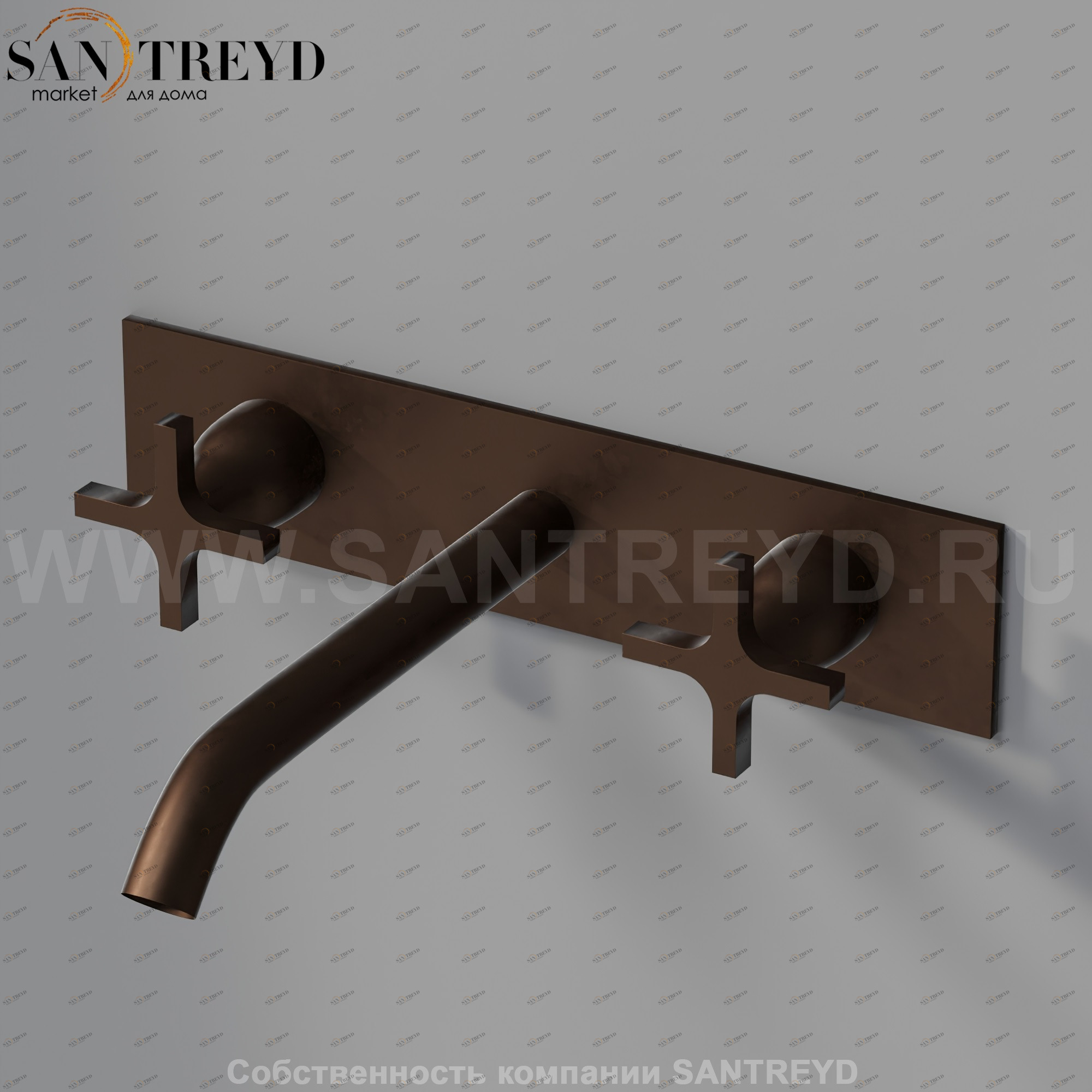 Встроенный смеситель AMEM322BR MEMORY для раковины бронзовый Agape