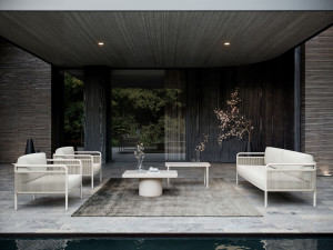 2-местный тканевый садовый диван